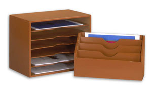 Marbig Desktop Organiser Wood 6 Tier